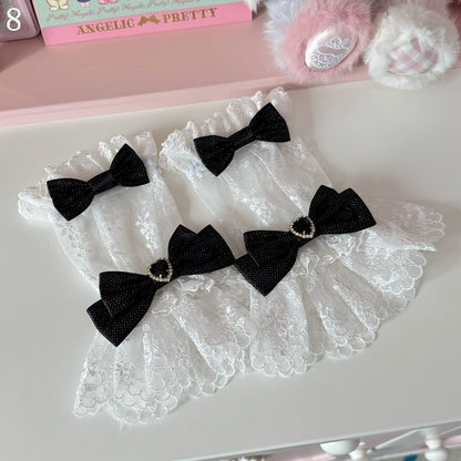 8 Options Bowknot Details Lace Wrist Cuffs