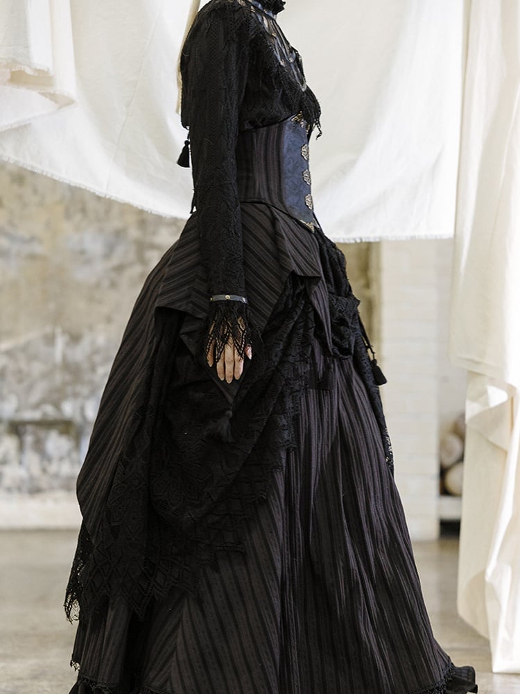 Gothic Black PU Steampunk Corset Belt