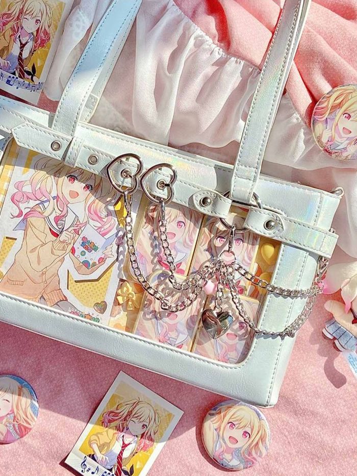 Detachable Chains White Ita Shoulder Bag