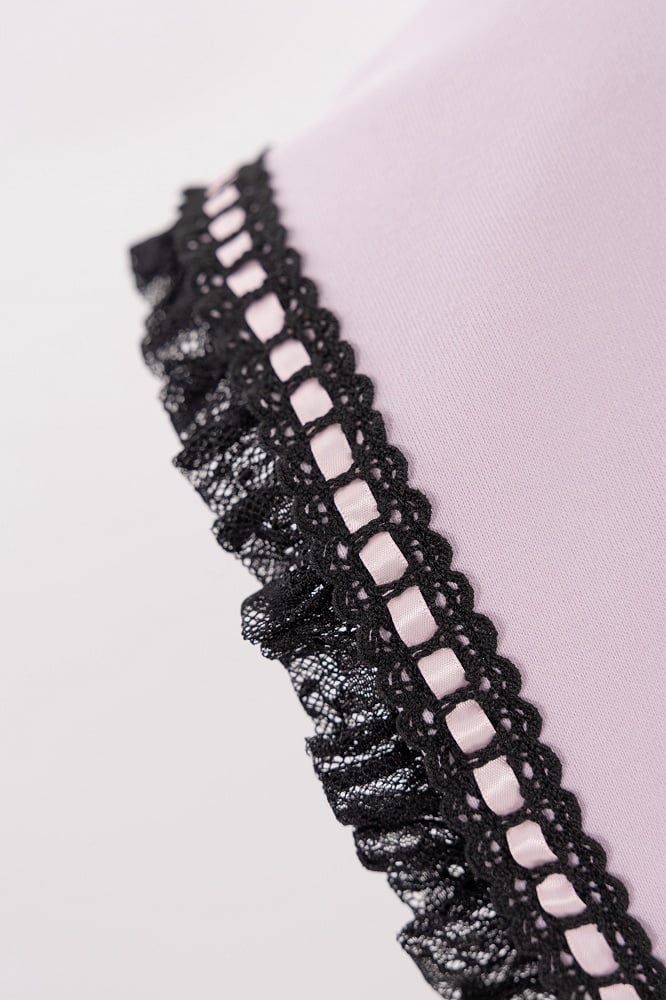 Purple Jirai Kei Lace Bows Decorated Landmine Style Hoodie