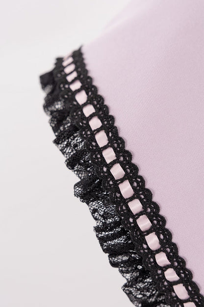 Purple Jirai Kei Lace Bows Decorated Landmine Style Hoodie