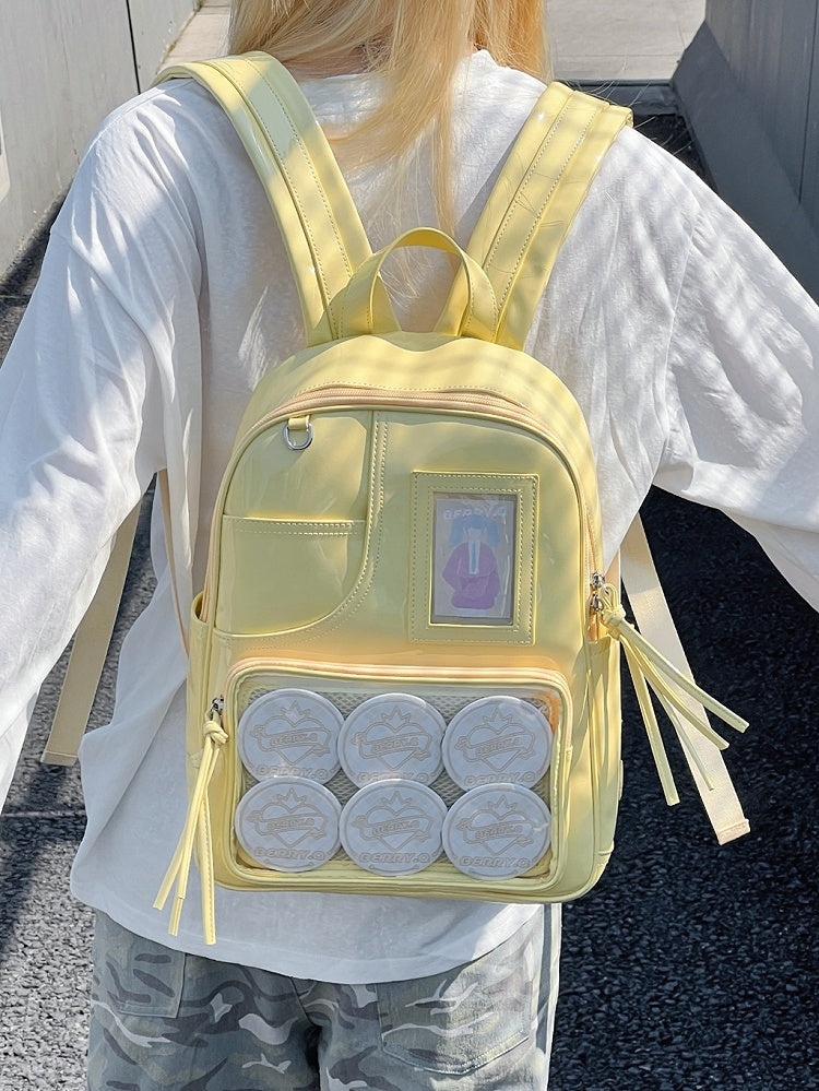 Polished Yellow PU Ita Backpack
