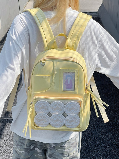 Polished Yellow PU Ita Backpack
