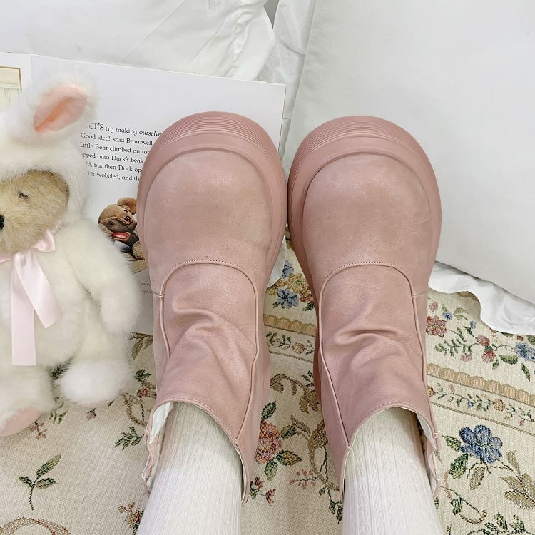 Bow Accents Pink Sweet Winter Boots