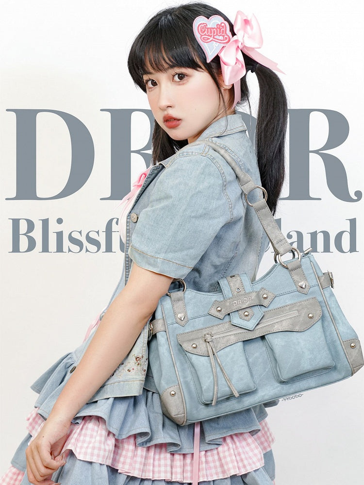 Cyan Motorcycle Ita Shoulder Bag