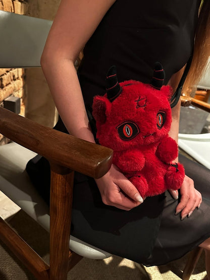 Red Devil Y2K Gothic Plush Doll Bag