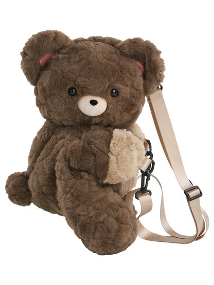 Cute Teddy Brown 23cm/30cm/42cm Plush Backpack/Crossbody