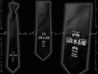 Y2K Black Punk Cross Applique Tie