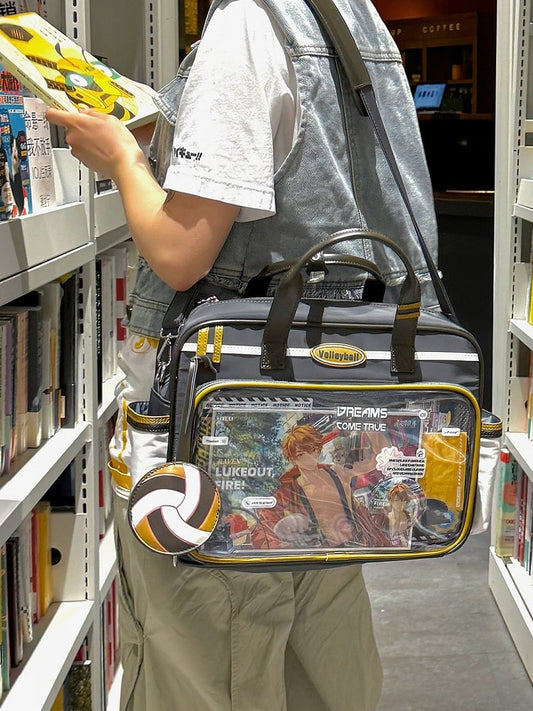 Gray Ita Bag with Volleyball Design Charm