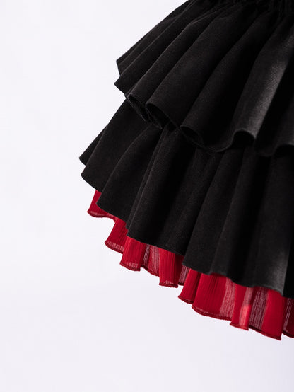 Fan Art Fashion Miss Devil Black Dress with Pumpkins Crossbody Full Set