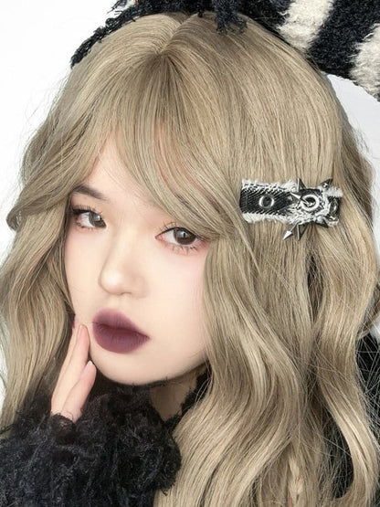 Black Dark Punk Star Stud Hairclip