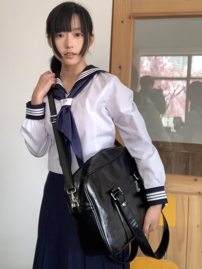 Black JK Uniform Bag – 3 Ways to Wear: Crossbody, Shoulder, or Hand