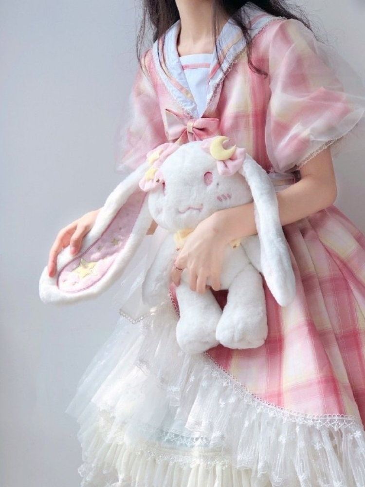 Star Moon Bunny Plush Crossbody Bag