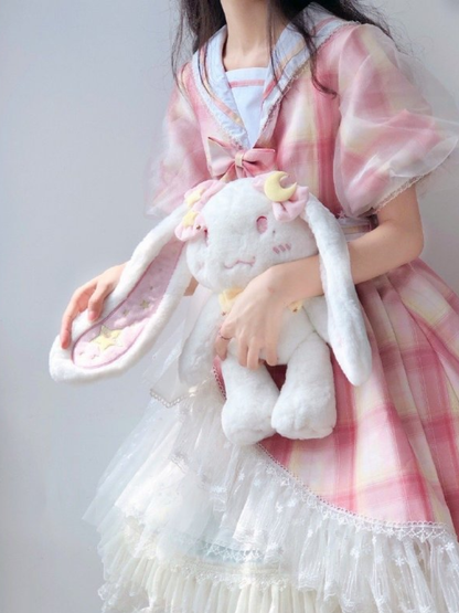 Star Moon Bunny Plush Crossbody Bag