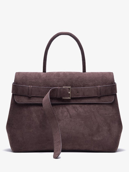 Vintage Dark Brown Crossbody With Buckle Closure In Elegance