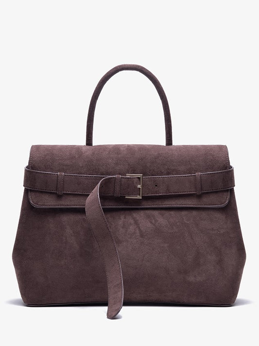 Vintage Dark Brown Crossbody With Buckle Closure In Elegance