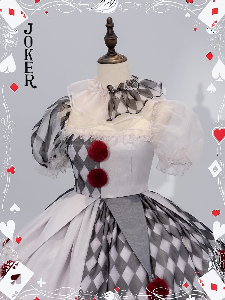 Halloween Clown Lolita Dress Black and White Pennywise Vibes