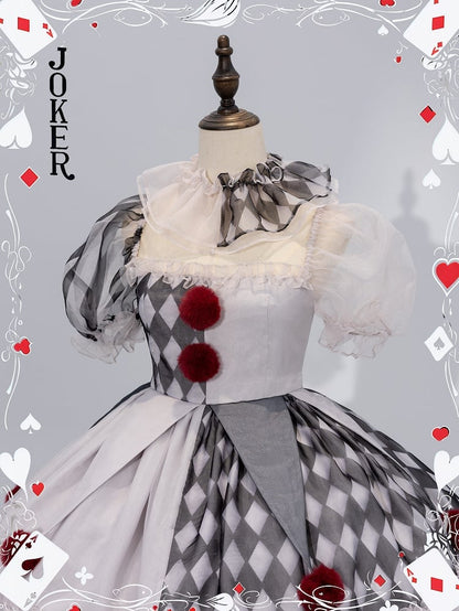 Halloween Clown Lolita Dress Black and White Pennywise Vibes