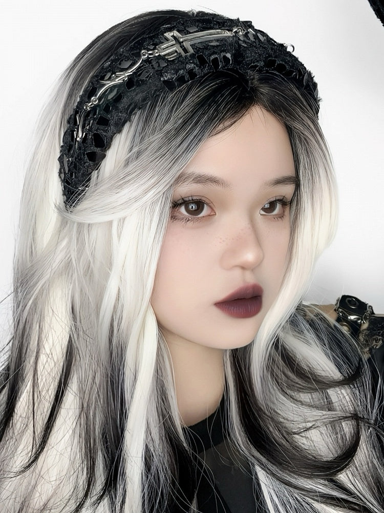 Gothic Cross Snake Skin Design Black KC