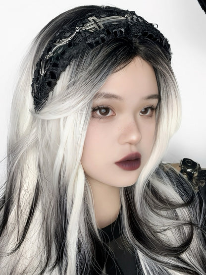 Gothic Cross Snake Skin Design Black KC