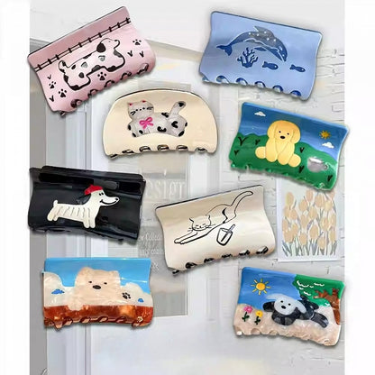 18 Options Bittersweet Animal Pattern Claw Clips