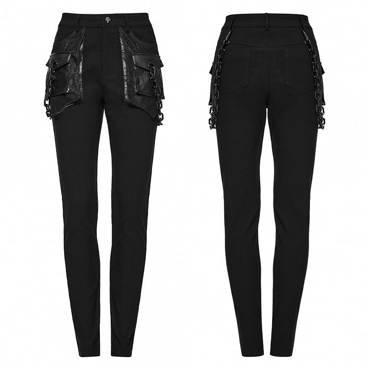 Black Punk 3D Pocket Trousers