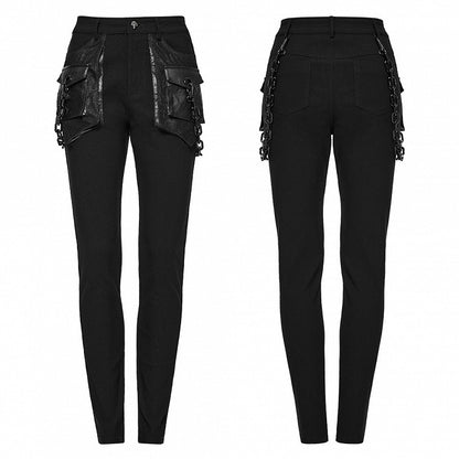 Black Punk 3D Pocket Trousers