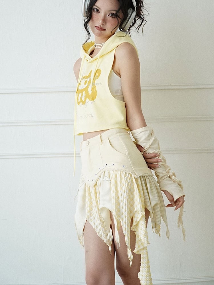 Light Yellow Handkerchief Skirt