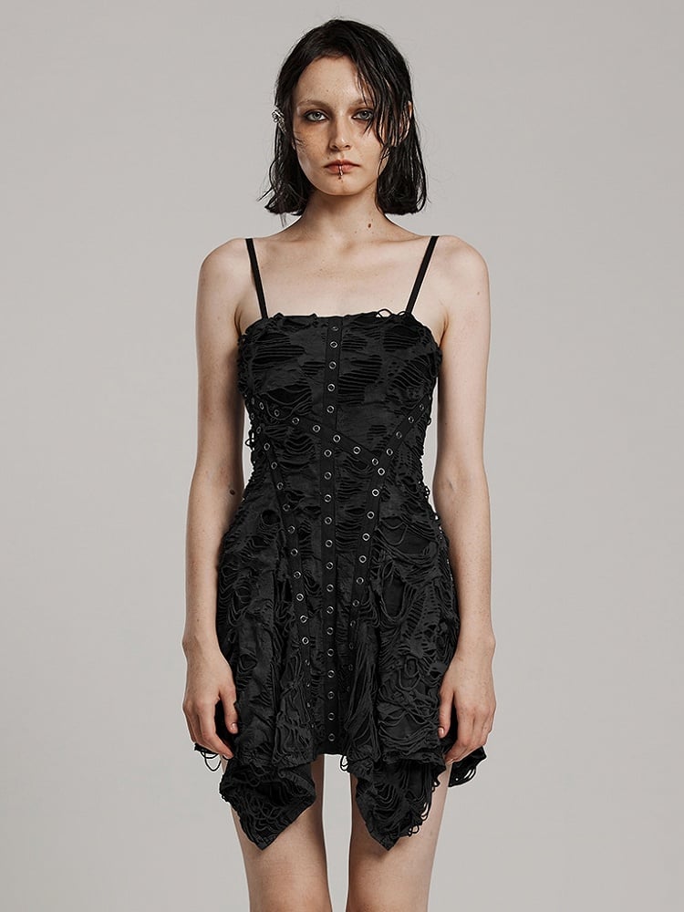 Black Wasteland Punk Slip Dress