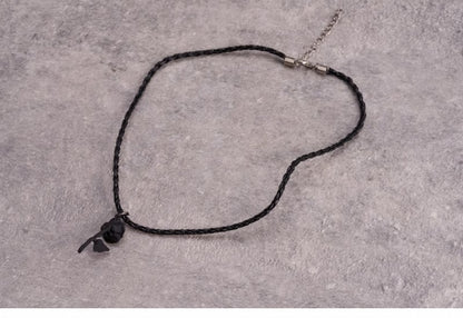 Gothic Black Handmade Rosette Necklace