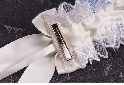 Handmade Wings Blue and White Bowknots Kitty Ears Hairband