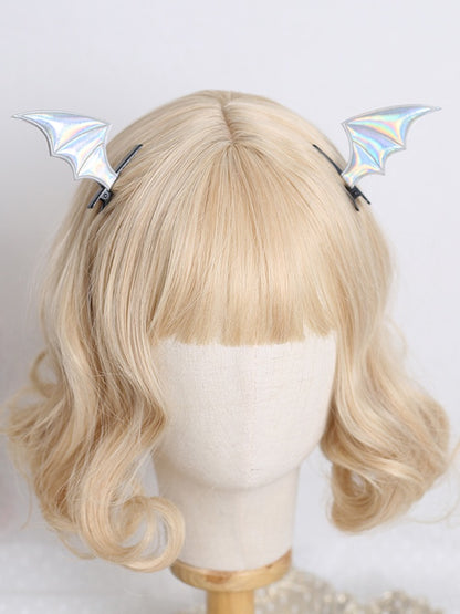 4 Colors A Pair of Gothic Lolita Polished Bat Wing Hairclips