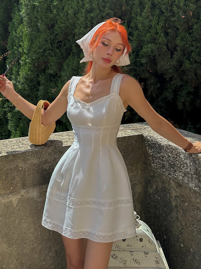 Vintage White Sleeveless Dress