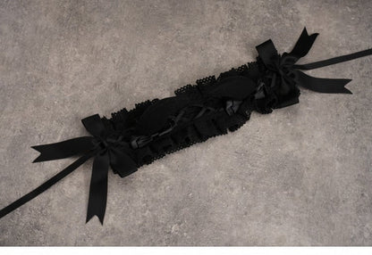 Gothic Black Handmade Devil Horns Hairband