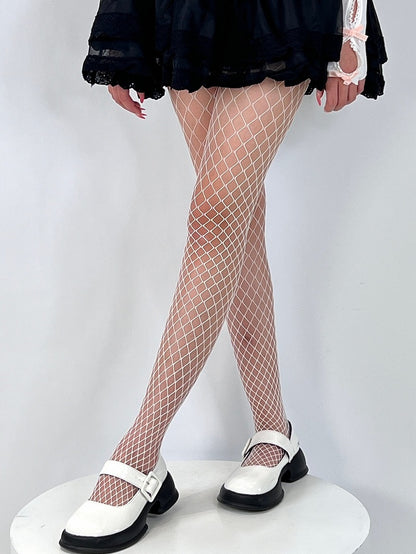 Black/White Y2K Regular Version Fishnet Tights