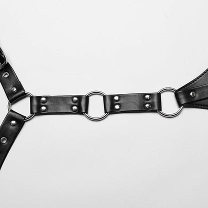 Black Punk Choker Harness