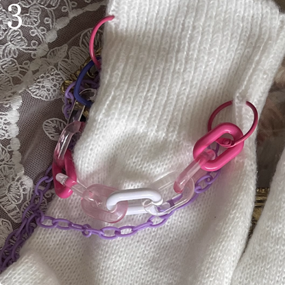 White Leg Warmers /Lace Cut-out Design Overknee Stockings/Leg Chain