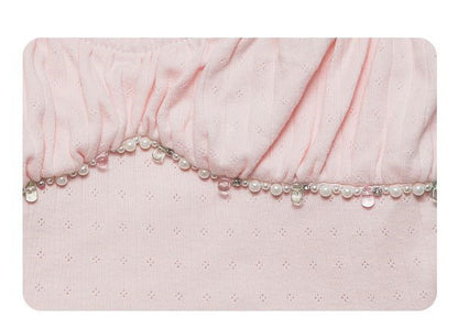 Bead Details Pink Cami Top Ruffle Trim