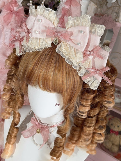 3 Color Options Beaded Decorated Lace Trim Bowknot KC