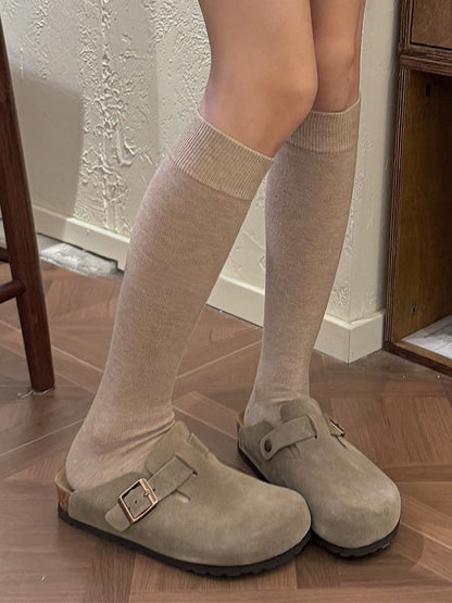 White/Milk White/Camel/Dark Coffee/Grey/Black Thicken Underknee Stockings