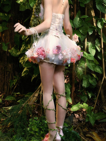 Fairy Floral Petticoat with Bloomer Shorts Lining