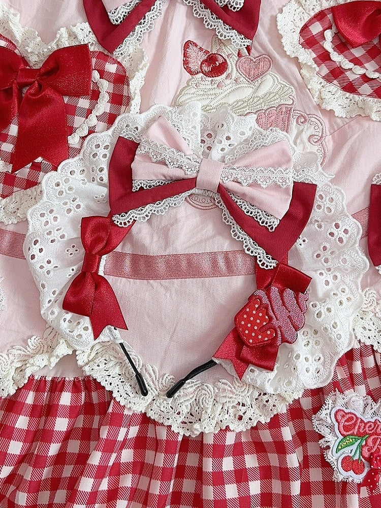 3 Color Options Bowknot Details Lace Trim KC