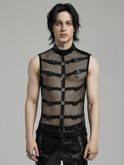 Punk Personalized Mesh Tank Top