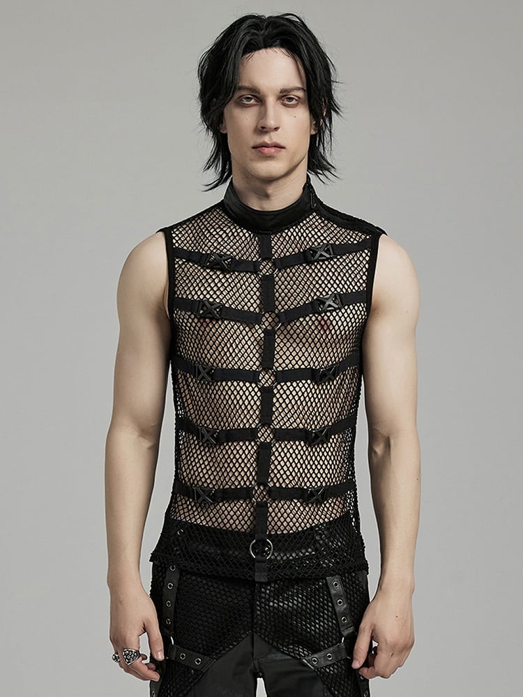 Punk Personalized Mesh Tank Top