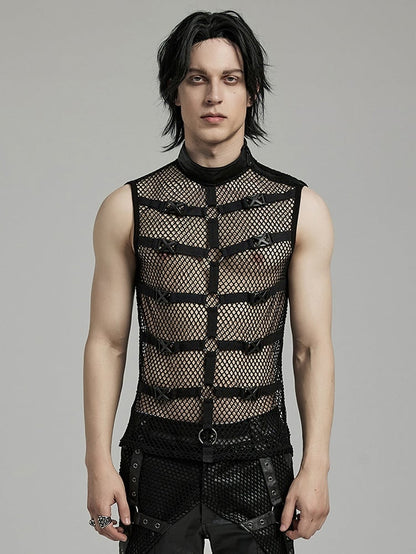 Punk Personalized Mesh Tank Top