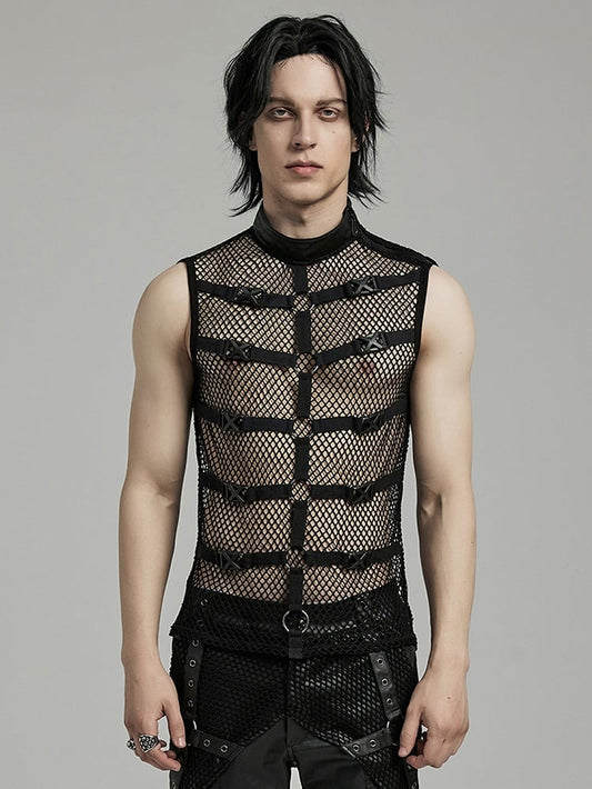 Punk Personalized Mesh Tank Top