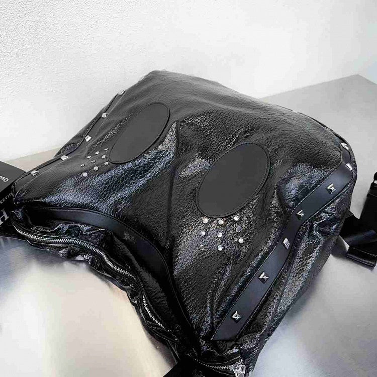 Black Punk Studs Large Capacity Bunny Crossbody