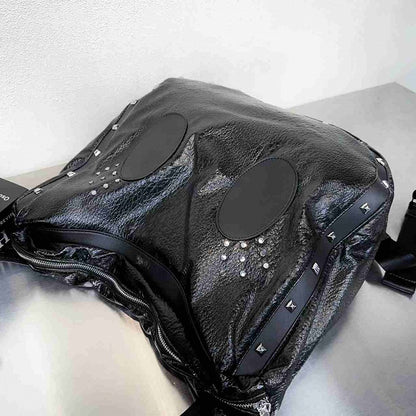 Black Punk Studs Large Capacity Bunny Crossbody