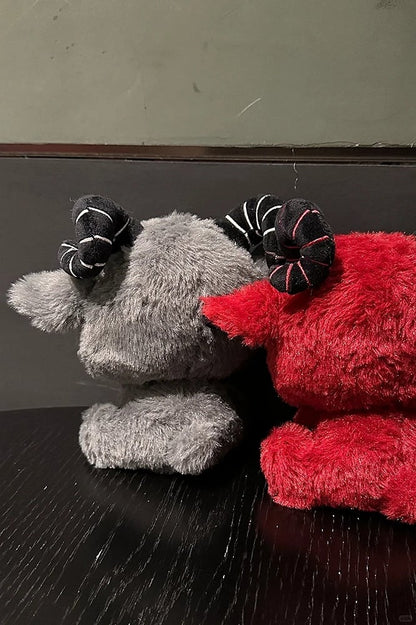 Black and Grey Gothic Evil Goat Plushie
