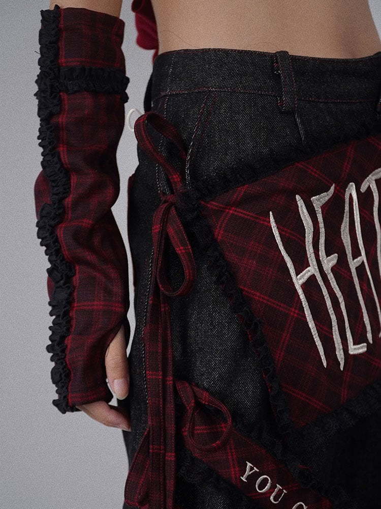 Red and Black Plaid Punk Rock Sleeves